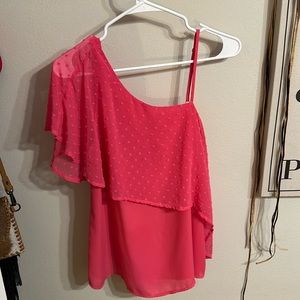Pink, one-sleeved top!